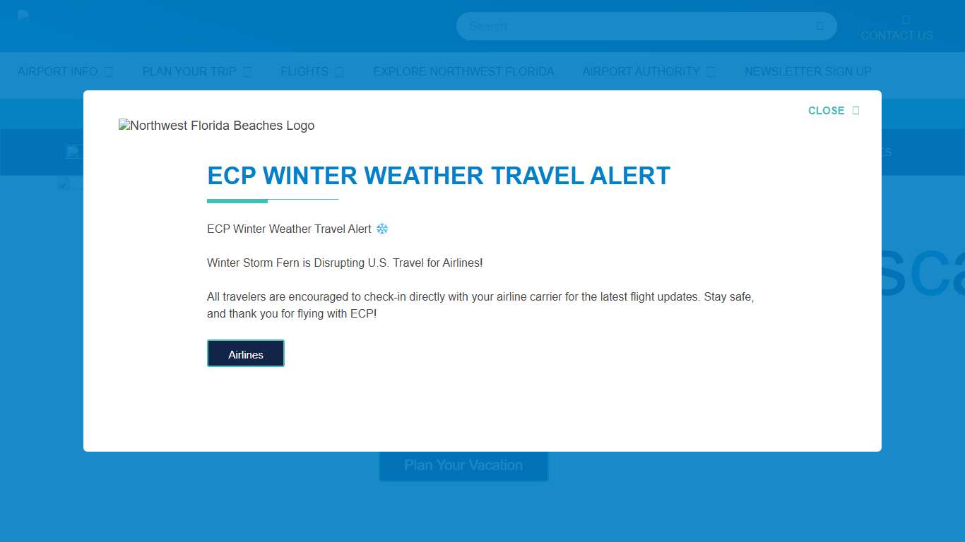 Homepage Northwest Florida Beaches International Airport